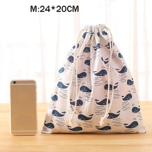 Load image into Gallery viewer, eTya Fashion Portable Drawstring bags Girls Shoes Bags Women Cotton Travel Pouch Storage Clothes handbag High Quality Makeup bag
